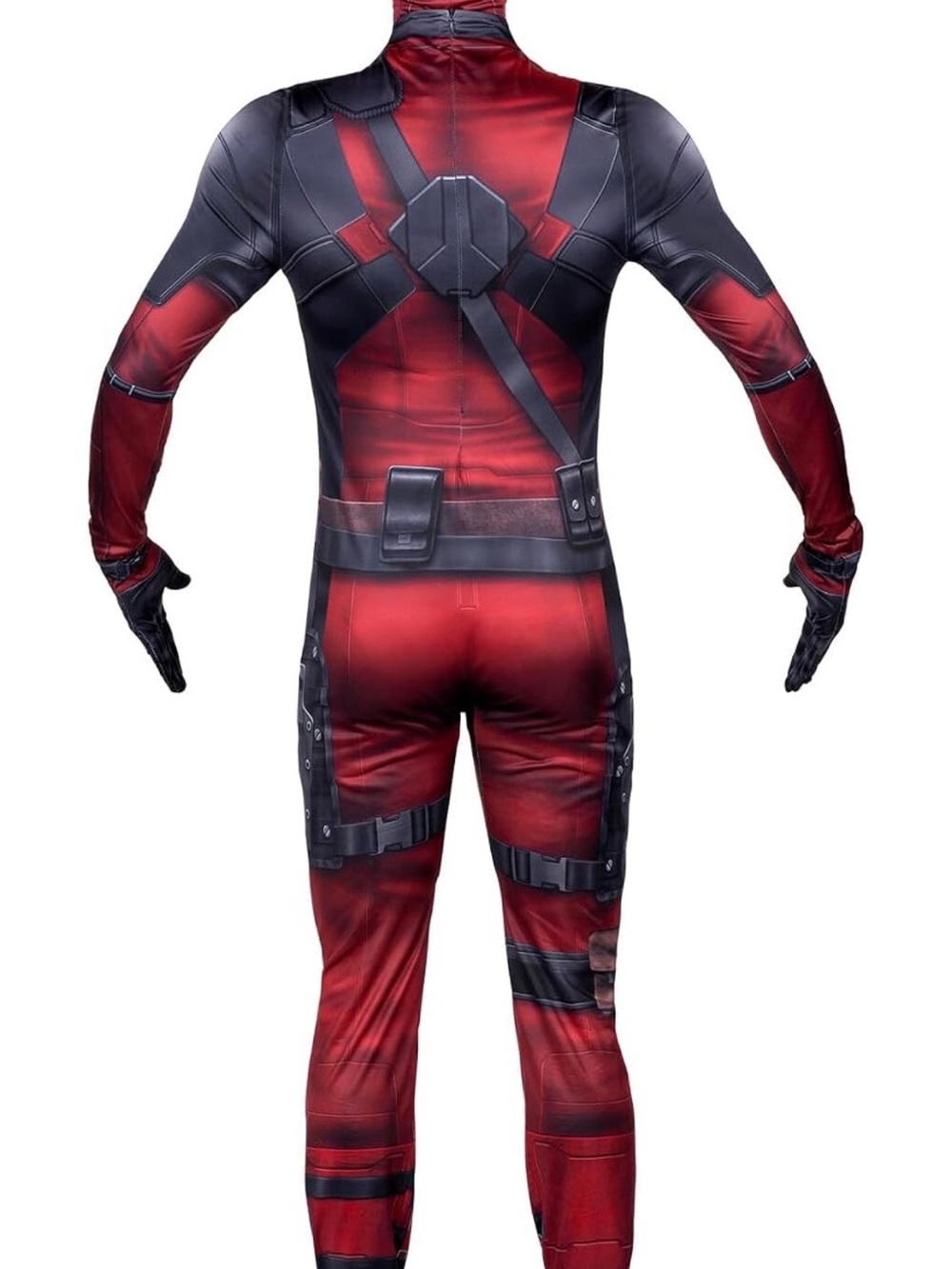 Kids Red and Black Action Hero Bodysuit Costume